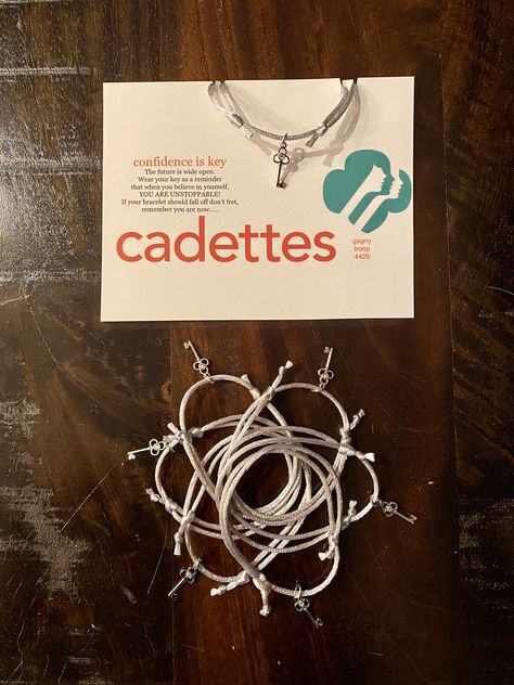 Cadette Bridging Ceremony Ideas, Bridging From Juniors To Cadettes, Bridging To Cadettes Ceremony Ideas, Cadette Bridging Gifts, Bridge To Cadette Ceremony, Bridging To Cadettes, Girl Scout Bridging Ceremony Ideas, Bridging Ceremony Ideas, Junior To Cadette Bridging Ceremony