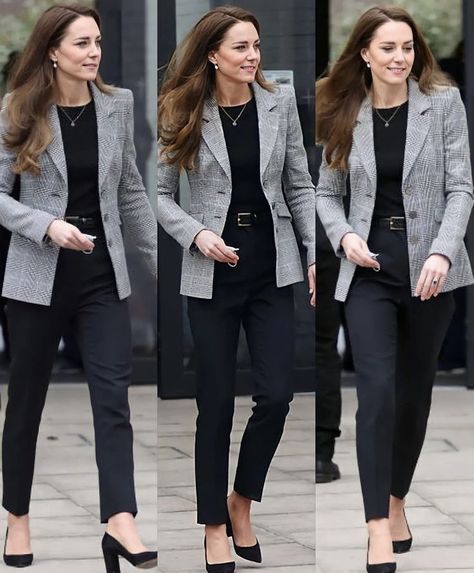 Kate Middleton Professional Outfit, Kate Middleton Business Casual, Kate Middleton Style Outfits, Stylish Office Wear, Looks Kate Middleton, Meeting Outfit, Blazer Outfits Casual, Casual Work Outfits Women, Kate Middleton Outfits