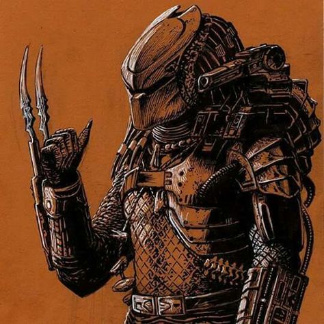 #predator #fanart by salvadorsanz_oficial Predator Fanart, Aliens Movie Art, Prey Movie, Horror Fanart, Scary Alien, Predator Artwork, Predator Alien Art, Eagle Pictures, Alien Tattoo