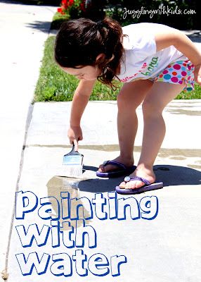 Painting With Water, Paint With Water, Bucket Of Water, Kids Painting, Summer Activity, Outdoor Learning, Warming Up, Kids Corner, Kids Fun