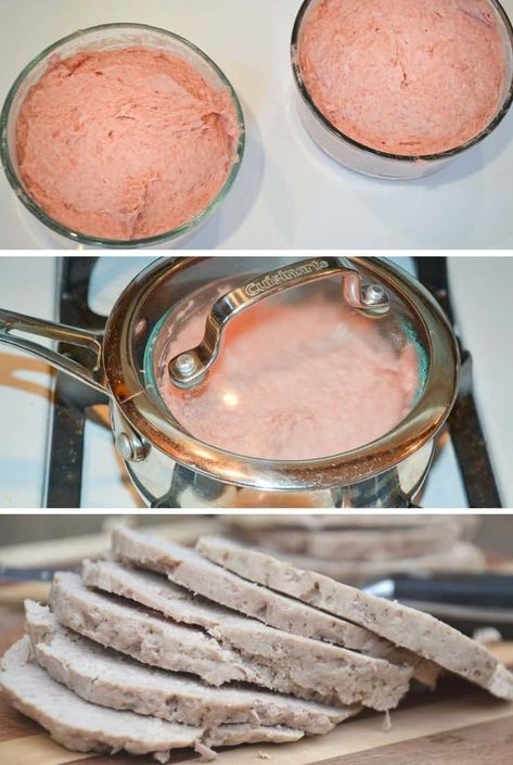 This homemade lunch meat is so easy and healthy! Free of allergens and perfect for little hands. Homemade Lunchmeat, Aspic Recipes, Homemade Lunch Meat, Homemade Spam, Luncheon Meat Recipe, Preserving Meat, Deli Meat Recipes, Turkey Lunch Meat, Cured Meat Recipes