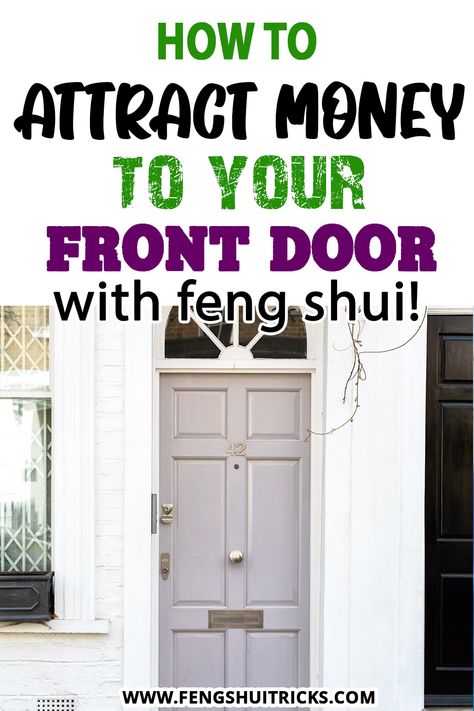 Importance Of The Front Door In Feng Shui For Prosperity Mirror Front Door Entrance, Mirror Facing Front Door, Feng Shui Door Colors Entrance, Feng Shui Entrance Entryway, Feng Shui Closet, Feng Shui Plants Front Doors, Feng Shui Home Entrance, Plants Front Door, Plants For Good Luck