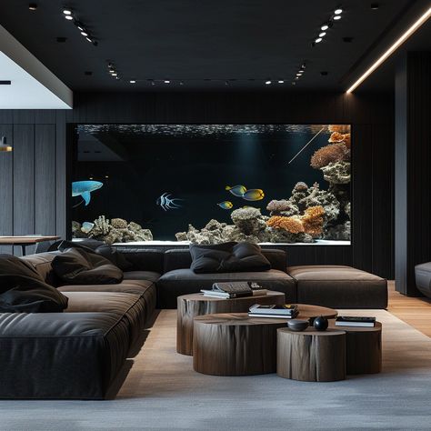 Marine Manor :: Behance Luxury Aquariums Home, Big Aquarium Living Rooms, Indian House Design, Eco House Design, Dream Mansion, Lux Life, Indian Homes, Architecture Design Concept, Modern Houses Interior