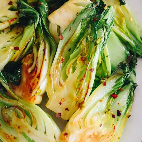 Garlic Baby Bok Choy Recipe Boy Choy, Asian Diet, Banana Muffin, Banana Muffin Recipe, Easy Side Dish, Muffin Recipe, All Vegetables, Healthy Sides, Wellness Blog