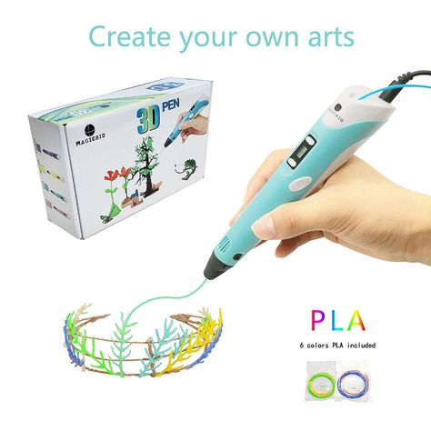 MagicBiu 3D Printing Pen for Artists Christmas Gift 3d, 3d Printer Pen, Stencils For Kids, Craft Christmas Gifts, 3d Printing Pen, 3d Pen, Pen Gift, Beauty Saloon, Hand Crafted Gifts