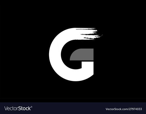 G Logo Design Letter, Grunge Alphabet, Alphabet Logo Design, Alphabet Logo, Background Black And White, Letter Icon, Alphabet Style, Design Icon, Background Black