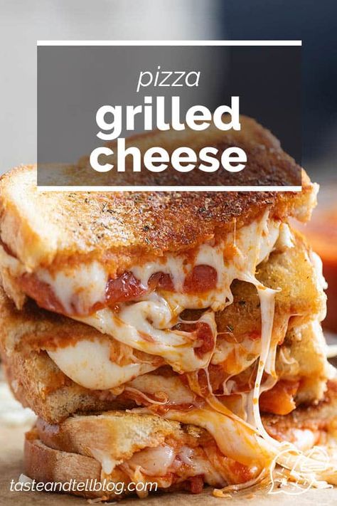 Pepperoni Pizza Grilled Cheese, Pepperoni Grilled Cheese, Grilled Cheese Pizza, Pizza Grilled Cheese Recipes, Quick And Easy Weeknight Dinners, Pizza Grilled Cheese Sandwich, Pizza Wrap, Recipe For Pizza, Asian Steak Bites