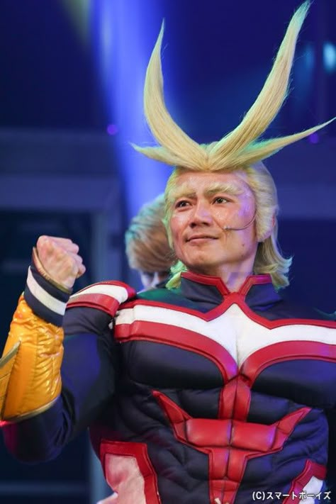 BNHA The Ultra Stage All Might Cosplay, Mha Dr, Toshinori Yagi, Mha Cosplay, All Might, Stage Actor, Stage Play, Boku No Hero Academia Funny, Boku No Hero Academia