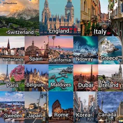 Aesthetic Places In The World, Best Tourist Place In World, Countries I Want To Travel, Travel Infographic, Aesthetic Places, Holiday Travel Destinations, Top Places To Travel, Travel Inspiration Destinations, Dream Vacations Destinations