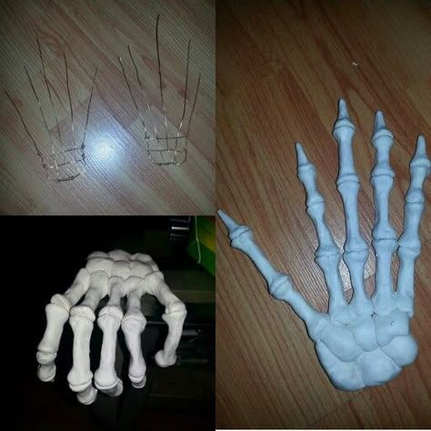 Polymer Clay Hands Tutorial, Clay Skeleton Hand, Diy Skeleton Hand, Clay Creepy, Skeleton Craft, Kawaii Keychains, Clay Monsters, Clay Kawaii, Polymer Clay Kawaii