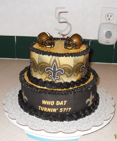 New Orleans Saints cake Saints Football Party, New Orleans Saints Football, Football Cake, Saints Football, Football Party, Grooms Cake, New Orleans Saints, Fondant Cakes, Creative Cakes