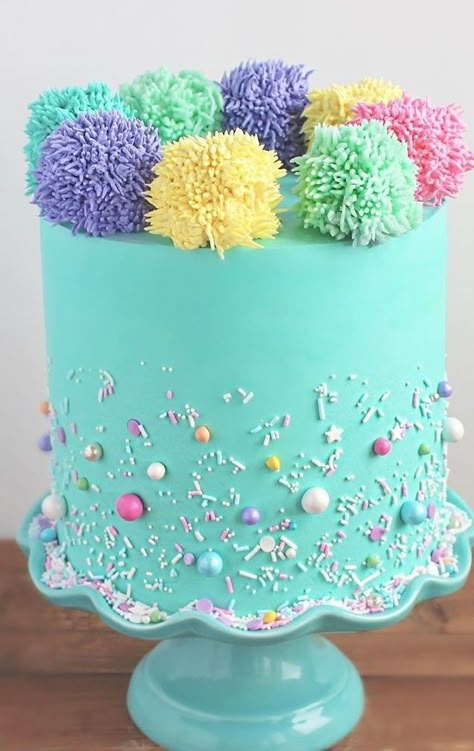 Birthday Cake Decorating Ideas, Dessert Cakes, Spring Cake, Cake Decorating Frosting, Cake Decorating Ideas, Creative Birthday Cakes, Cake Decorating Designs, Pretty Birthday Cakes, Cute Birthday Cakes