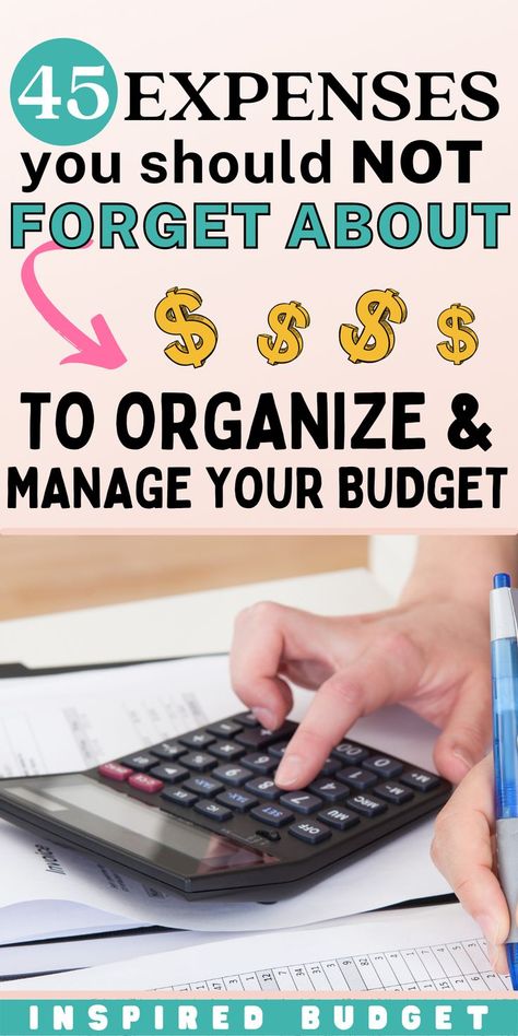 Do you have a budget but find it difficult to stick to it because unexpected expenses arise? Check out these 45 expenses you may have forgotten to include in your budget Monthly Expenses List Budget Templates, Expense Categories Budget, Variable Expenses List, Budgeting For Beginners, Free Budget Printables, Ballin On A Budget, Budget Expenses, Budget Categories, Household Expenses