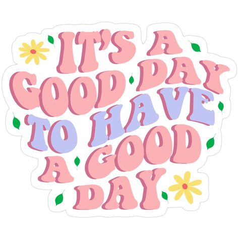 Decorate laptops, Hydro Flasks, cars and more with removable kiss-cut, vinyl decal stickers. Glossy, matte, and transparent options in various sizes. Super durable and water-resistant. It's A Good Day To Have A Good Day It’s A Good Day To Have A Good Day, Wavy Text, Retro Quotes, It's A Good Day, Quote Png, Png Text, Have A Good Day, Good Day, Kiss Cut