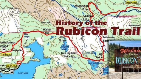 rubicon trail | History of the Rubicon Trail | Offroaders.com Jeeps Wrangler, Rubicon Trail, Jeep Trails, Trail Design, Jeep Ideas, Hiking Adventures, Nevada Mountains, 2006 Jeep Wrangler, Sierra Nevada Mountains