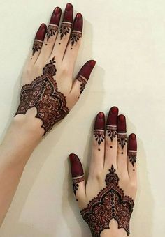 Mehndi Designs Finger, Easy Mehandi, Arabic Mehandi, Inai Pengantin, Tato Henna, Finger Henna Designs, Henna Tattoo Designs Hand, Simple Henna Tattoo, Latest Henna Designs