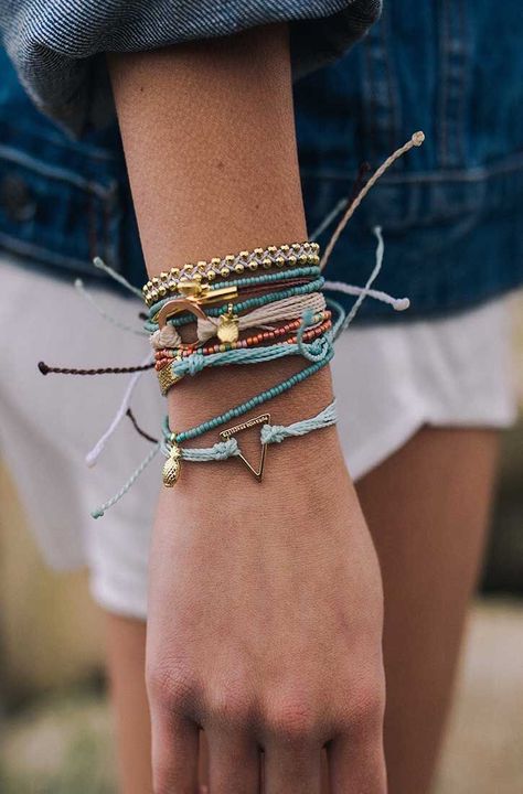 @kendallhall42🌻 Puravida Bracelets, Boho Bandeau, Pura Vida Bracelets, Summer Bracelets, Stacked Jewelry, Pretty Bracelets, Winter Trends, Cute Bracelets, Wristbands