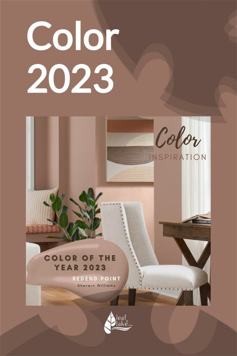 It's here! Sherwin Williams - Color Of The Year 2023🎨. Warming desert tones like Redend Point promote a sense of restoration and calm, inviting quiet moments of blissful ease. Download this year's Color Mix and learn about Redend Point and more new colors from The Terra Collection. #color #pinks #paint #homeimprovment #homedecor #cozyhome #serene #homeinspo #interiordesign Redend Point Living Room, Brown Color Schemes, Sherwin Williams Colors, Inspired Living, Color Of The Year, Interior Design Living Room, Decor Interior Design, Life Is Beautiful, Cozy House