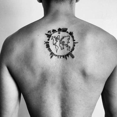 #tatoo #traveler #earth planet #cities Earth Planet, World Tattoo, Travel Tattoo, Compass Tattoo, Future Tattoos, Sleeve Tattoos, Tattoos, Travel