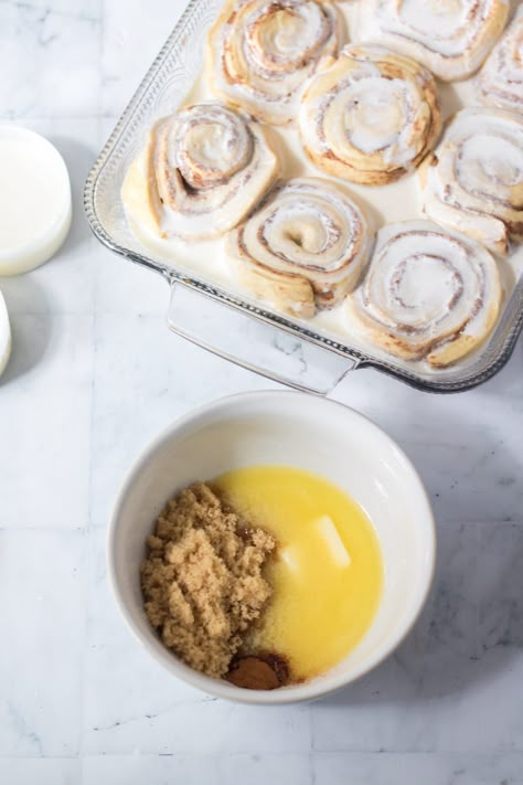 These Cinnamon Rolls with Heavy Cream are soft and fluffy rolls with a sweet and creamy cream cheese glaze on top. Best Cinnamon Rolls From A Can, Tik Tok Pumpkin Cinnamon Rolls, Fancy Up Canned Cinnamon Rolls, Too Tok Cinnamon Rolls, Cinnamon Rolls Topping Recipe, Baked Cinnamon Rolls, Tick Tock Cinnamon Roll Hack, Til Tok Cinnamon Rolls, Tik Tok Cinnamon Rolls Videos