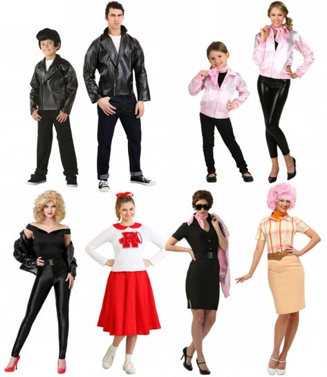 Sandy Halloween Costume, Greaser Girl Outfit, Throwback Outfits 90s, Biker Girl Costume, Throwback Thursday Outfits Spirit Week, Grease Makeup, Costume Ideas For Groups, Rizzo Grease, Throwback Thursday Outfits