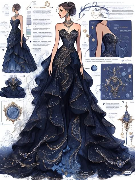 Dreamy Gowns, Old Fashion Dresses, Fantasy Dresses, Fashion Drawing Dresses, Carpet Looks, Dress Design Sketches, Fashion Illustration Dresses, Prom Dress Inspiration, Dress Sketches