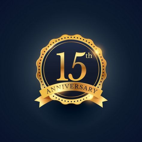 15th anniversary, golden edition Free Vector 51st Anniversary, 36th Anniversary, 22nd Anniversary, Company Anniversary, 18th Anniversary, 13th Anniversary, 12th Anniversary, 45th Anniversary, 9th Anniversary