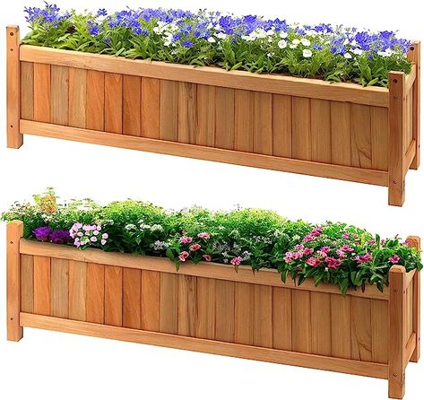 Large Rectangular Planters, Pot & Planter Liners, Large Wooden Planters, Window Box Plants, Rectangle Planters, Hedging Plants, Wooden Construction, Rectangular Planters, Garden Windows