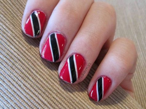 Interesting Nails, Caribbean Flags, Trinidad And Tobago Flag, Flag Nails, Google Search Console, Nail Colours, Short Nail, Short Nail Designs, A Flag