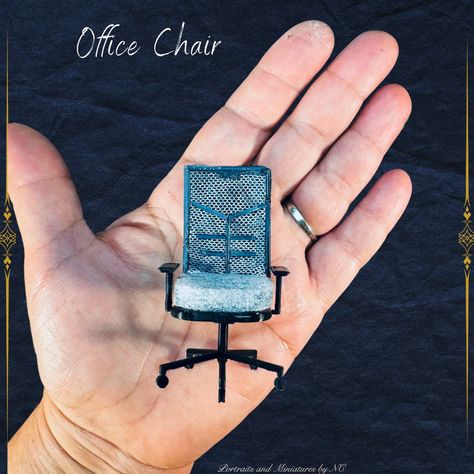 I love how this little office chair has turned out. #miniatures #dollhouseminaitures #dollhousefurniture #124scale #ishrunkthis #dollhouseminiature Dollhouse Furniture, Office Chair, Dollhouse Miniatures, Doll House, Miniatures, I Love, Turn Ons, On Instagram, Instagram