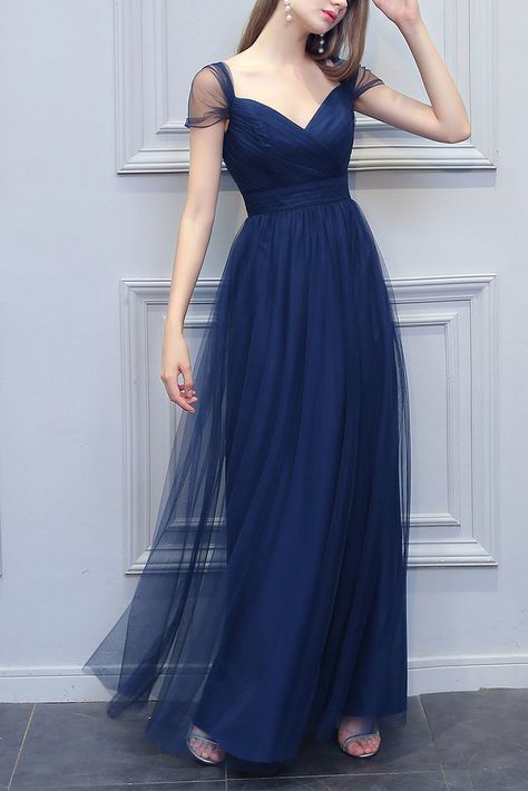 Blue Formal Dresses Long, Midnight Blue Bridesmaid Dresses, Classic Prom Dress, Tulle Bridesmaid, Perfect Bridesmaid Dress, Bridesmaid Dressing Gowns, Sleeveless Bridesmaid Dresses, Tulle Bridesmaid Dress, Bridesmaid Dresses Prom