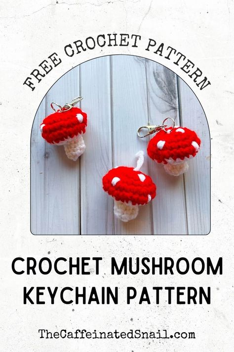 Today, we’re exploring how to make an adorable crochet mushroom keychain that’s not only functional but also a delightful accessory. This project is perfect for adding a touch of charm to your bag or keys and makes for a fantastic gift! Mushroom Keychain Crochet Pattern Free, Mushroom Crochet Keychain Pattern, Crocheted Mushroom Keychain, Easy Mushroom Crochet, Crochet Small Keychain Pattern Free, Free Crochet Patterns Mushroom, Crochet Mushroom Keychain Pattern Free, Crochet Keychain Mushroom, Small Crochet Keychain Patterns