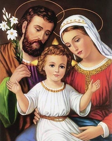 Holy Family Pictures, Jesus Art Drawing, Sf Wallpaper, Mother Mary Images, Religious Photos, Jesus And Mary, Jesus Wall Art, Jesus Christ Painting, Jesus Mary And Joseph