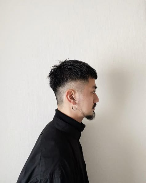 Asian Crop Top Fade, Short Hair Men 2023, Mens Hairstyles Asian Short, Korean Men Hairstyle 2023, Japanese Undercut, Mens Cropped Hair, Crop Haircut Men, Mens Haircuts Thick Hair, Very Short Hair Men