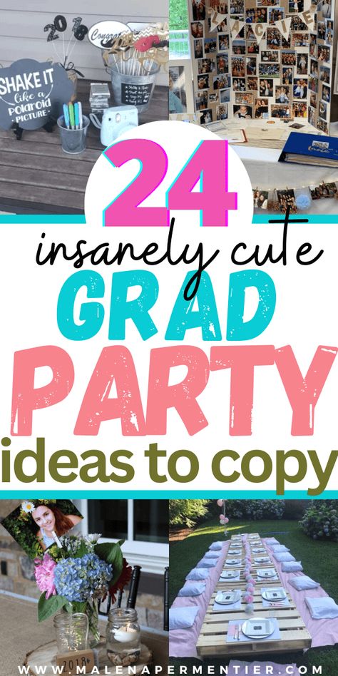 24 Best High School Graduation Party Ideas (To Make It One For the Books!) High School Graduation Sign Ideas, Grad Party Checklist High Schools, High School Graduation Open House Ideas, Senior Last Day Of School Ideas, Graduation High School Party, Graduation Memory Ideas, High School Graduation Decoration Ideas, Home Graduation Party Ideas, Graduation Ideas For High School