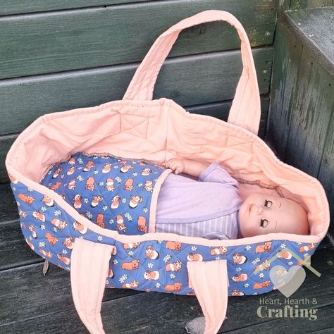 How to Sew a Baby Doll Carry Cot [Free Sewing Pattern] Sew your own Baby Doll Carry Cot with these free step by step instructions. This Baby Doll Carry Cot is perfect for tucking in a favourite doll or toting arounds their fury friends It's super practical with easy to carry handles and of course it's fully washable and endlessly customisable. You'll need basic sewing skills and tools to complete this project as well as wadding and your choice of fabric. This is an intermediate sewing proje... Quarter Inch Seam, Quilt Layers, Crafting Recipes, Basic Sewing, Free Sewing Pattern, Simple Diamonds, Sewing Skills, Craft Blog, How To Sew