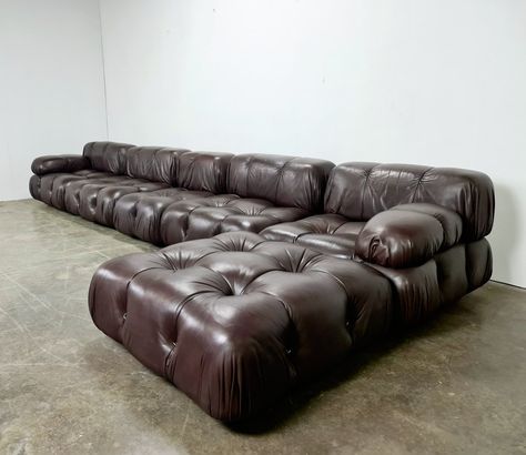 Camaleonda Sofa, Dream Sofas, Gentleman Aesthetic, Mario Bellini, Leather Bed, Leather Decor, Apartment Decor Inspiration, Buying A New Home, Formal Living