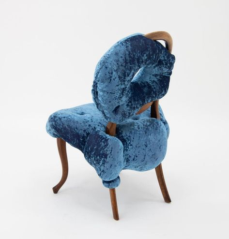 Charlotte Kingsnorth 在 Instagram 上发布：“Balloon Bum, hi!breed chair Made from a mahogany victorian balloon back chair, upholstery and hand stitched mottled velvet.…” Charlotte Kingsnorth, Balloon Chair, Family Den, Column Lighting, Industrial Chair, Luxury Wedding Decor, Dreams Beds, Rainbow Sprinkles, Chair Upholstery