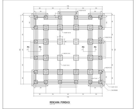 Rencana Pondasi 3 Bedroom Bungalow, Filling Station, House Front Design, Civil Engineering, House Front, Front Design, Original Design, Bungalow, Floor Plans