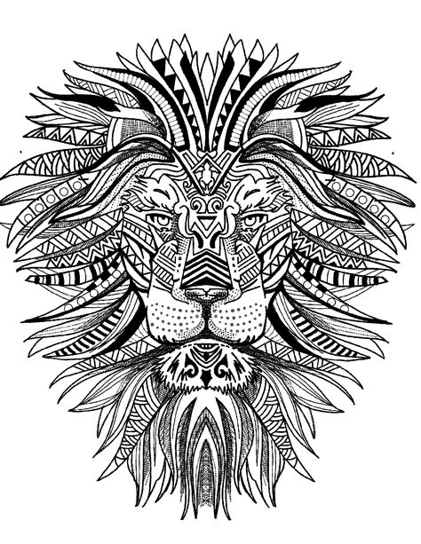 Polynesian Animal Tattoo Designs, Lion Maori Tattoo, Lion Mandala Tattoo Design, Lion Tattoo Men, Mandala Lion Tattoo, African Warrior Tattoos, Leo Lion Tattoos, Lion Art Tattoo, Geometric Lion Tattoo