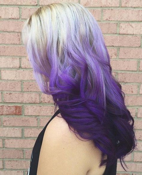 Ash Blonde To Purple Reverse Ombre Purple Hair Color Ombre, Reverse Ombre Hair, Brown Ombre Hair Color, Best Ombre Hair, Reverse Ombre, Purple Ombre Hair, Ombre Blond, Scene Girl, Brown Ombre Hair