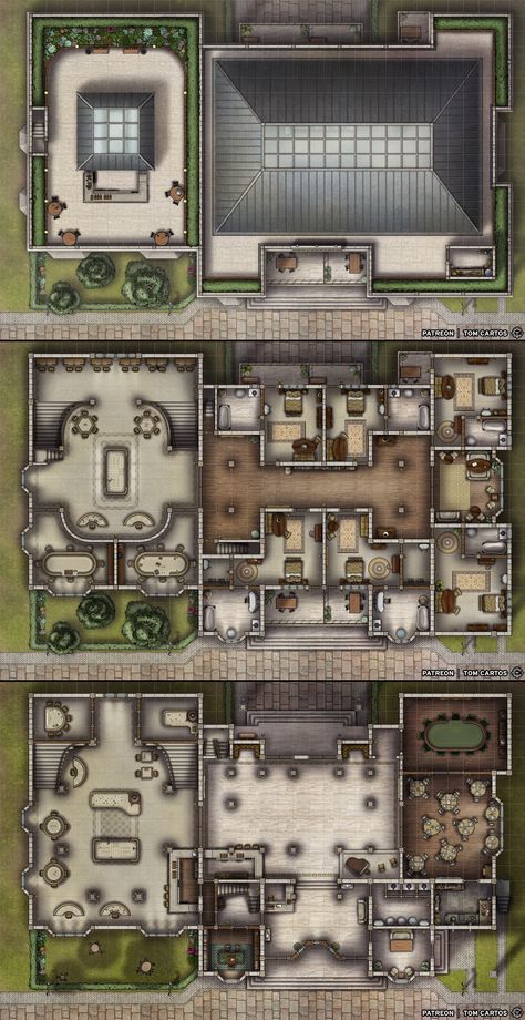 The Baleine Casino - A luxury hotel, ballroom & gambling hall. Perfect for a glamorous night out, an evening of fun, or an overly complex heist! Click the link to download & find out more! #tomcartos #battlemap #map #ttrpg #dnd #rpg #callofcthulu #pathfinder#dungeons #dragons #5e #free #fantasy #city #casino #gambling #hotel #ballroom #restaurant #luxury #building #marble #classical #party Dnd Heist Map, Dnd Hotel Map, Hotel Map Design, Dnd Restaurant Map, Dnd Casino Map, Casino Battlemap, Dnd Ballroom, Hotel Rpg Map, Dnd Casino