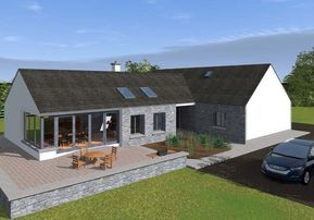 Bungalow House Design Ireland, Open Plan Bungalow, Traditional Irish Cottage, Irish House Plans, House Plans Ireland, Dormer House, House Designs Ireland, Bungalow Extensions, Bungalow Ideas