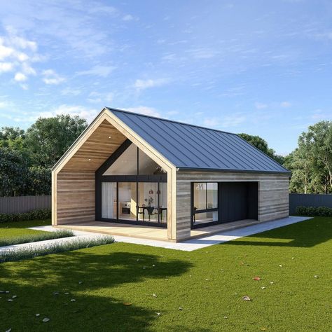 Granny Flats Australia, Granny Flat Plans, Granny House, Skillion Roof, Gable House, Flat Ideas, Granny Flat, Modern Bungalow, Shed Homes