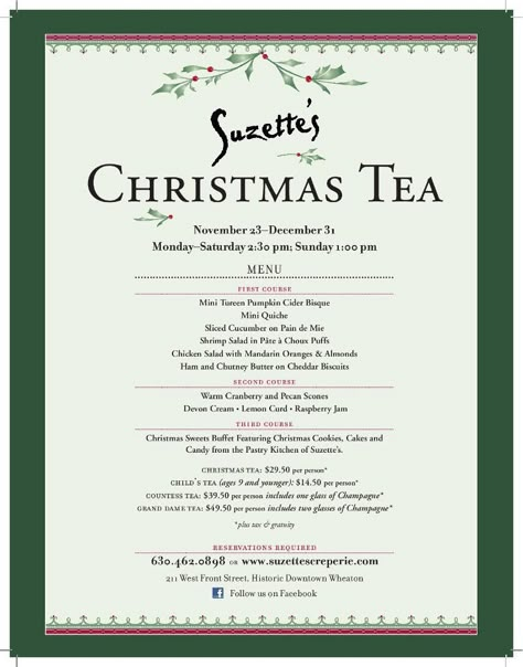 Christmas Tea Tea Party Menu Ideas, Tea Menu Ideas, Fashion Etiquette, Christmas Teas, Tea Party Foods, Tea Room Ideas, Xmas Display, Tea Party Menu, Tea Party Recipes