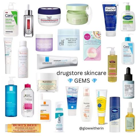 Kiels Skincare, Cicaplast La Roche Posay, Aveeno Calm And Restore, Vaseline Stick, Cleanser Cerave, Cetaphil Lotion, Best Drugstore Sunscreen, Cerave Cleanser, Garnier Micellar Water