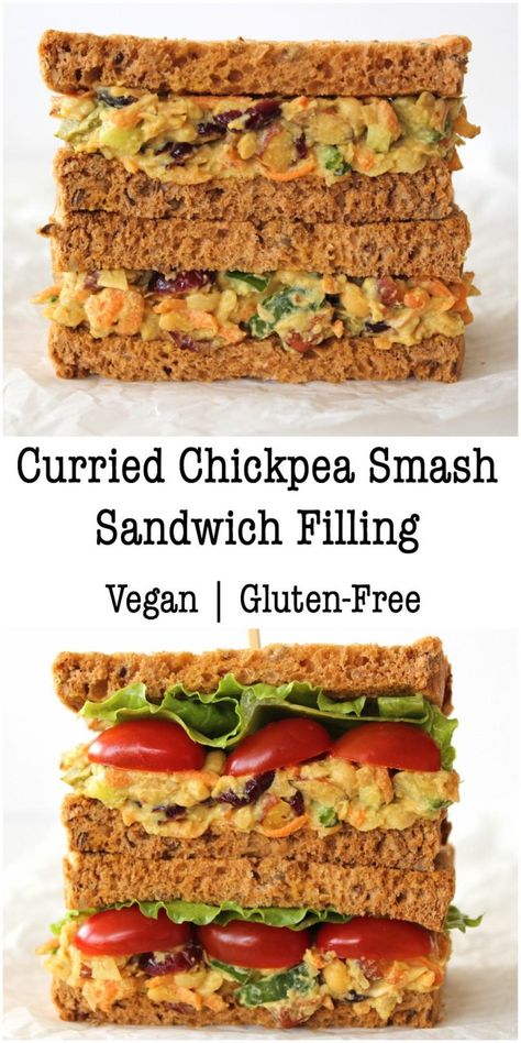 Smash Sandwich, Chickpea Smash, Vegan Sandwich Filling, Chickpea Sandwich, Vegan Sandwich Recipes, Sandwich Fillers, Afternoon Tea Recipes, Chick Pea, Sandwich Fillings