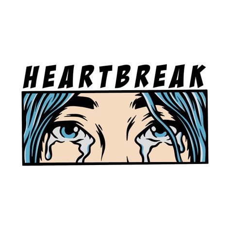 Heartbreak - Retro - T-Shirt | TeePublic Graphic Tshirt Design Illustrations, Movies Classic, Pop Art Comic Girl, Shedding Tears, T-shirt Design Illustration, Retro 9, Shirt Logo Design, Comics Marvel, Tshirt Design Inspiration