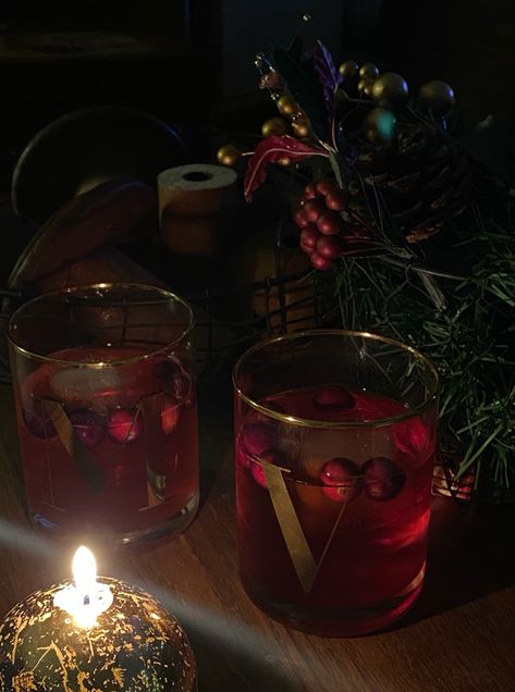 Home Dinner Aesthetic, Dark Red Christmas Aesthetic, Cranberries Aesthetic, Noelle Aesthetic, Cranberry Aesthetic, Holly Aesthetic, Cranberry Spritz, Bujo 2023, Vampire Night