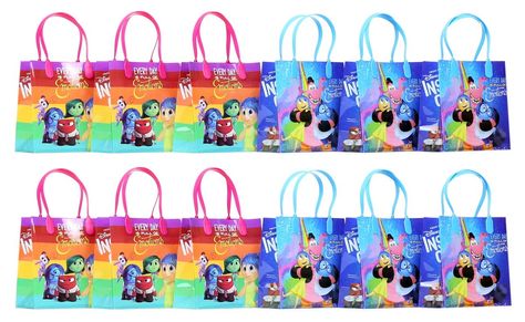 Inside Out Party, Inside Out Party Ideas, Birthday Party Goodie Bags, Pixar Inside Out, Mermaid Theme Birthday Party, Birthday Bag, Mermaid Theme Birthday, Small Gift Bags, Party Bags